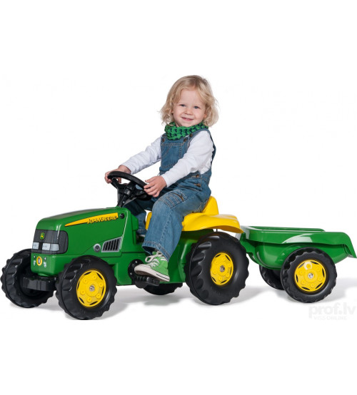 Bērnu traktors ar pedāļiem ar piekabi rollyKid John Deere  (2,5-5 gadiem) 012190 Vācija